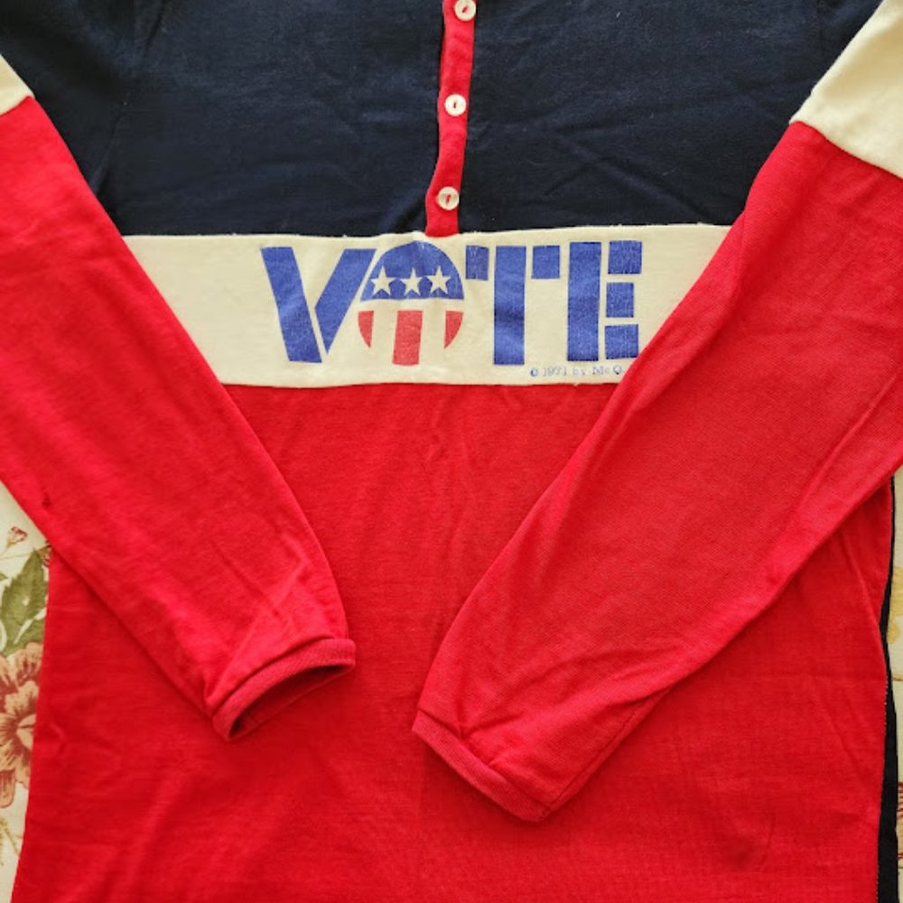 Vintage VOTE 1971 Long Sleeve Shirt - Picture 4 of 14